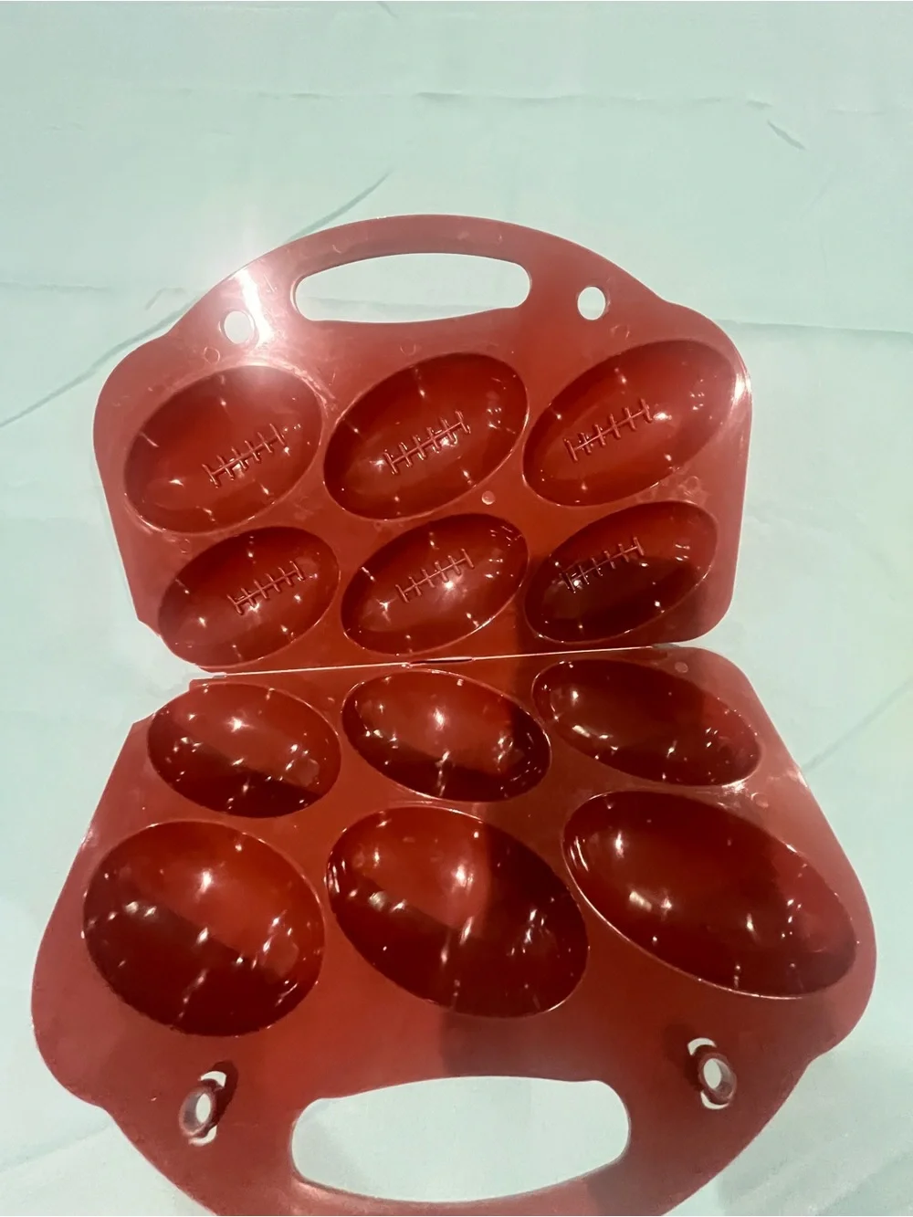 Silicone Football and 2 superhero molds set of 3 items